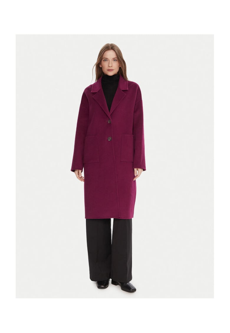 Palton dama - violet - lana 50 - Violet