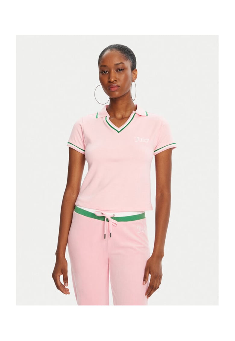 Juicy Couture Tricou dama - Sintetic - Roz