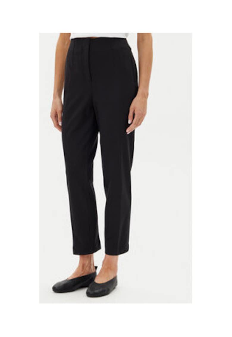 Pantaloni din stofa dama - Negru - 67% viscoza - 28% poliamida - 5% elastan -