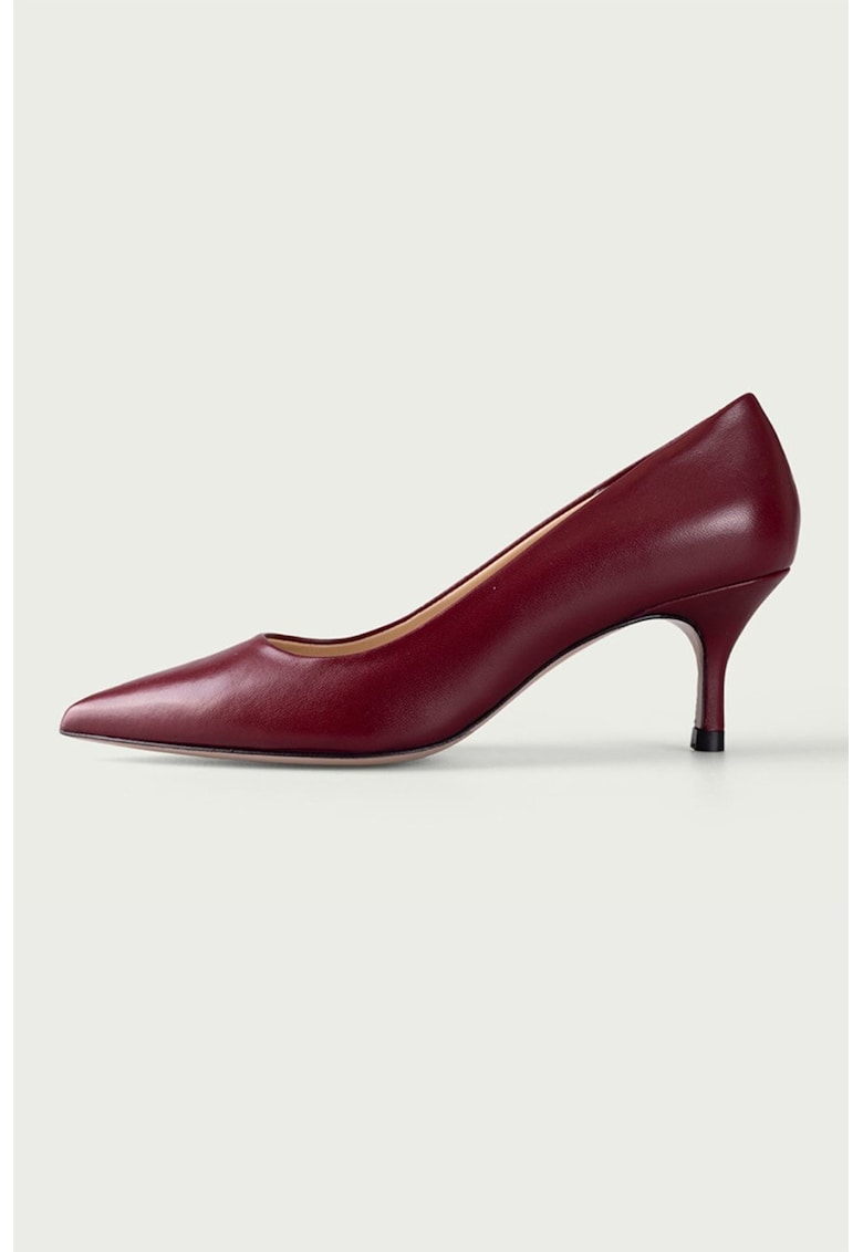 Pantofi de piele intoarsa cu varf ascutit Julie - Visiniu/Rosu inchis