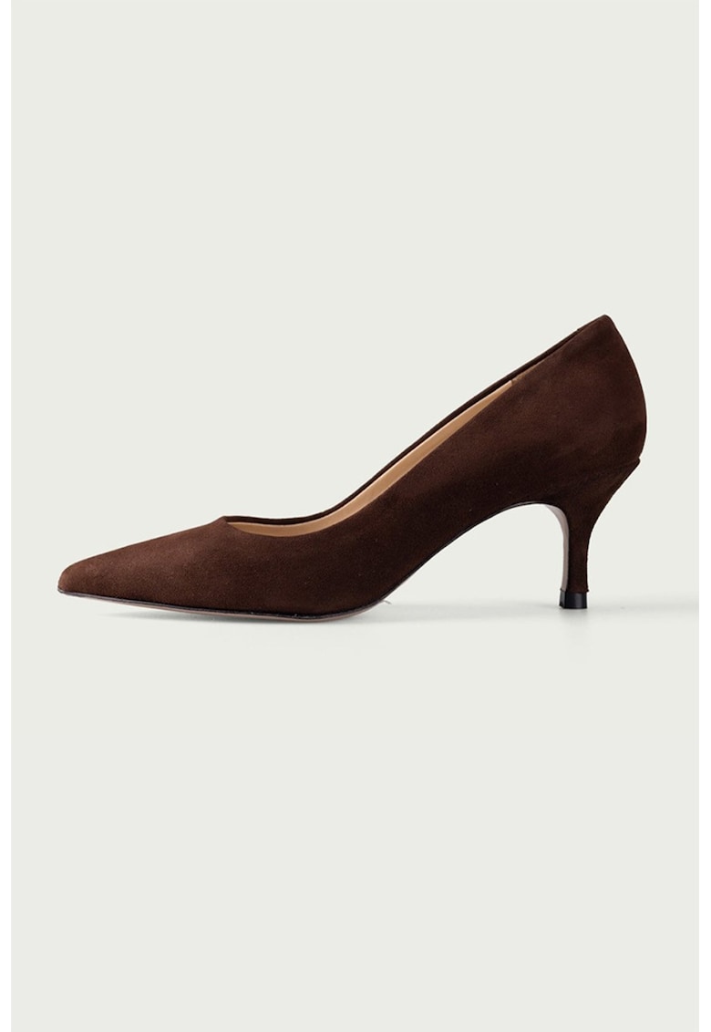 Pantofi de piele intoarsa cu varf ascutit Julie