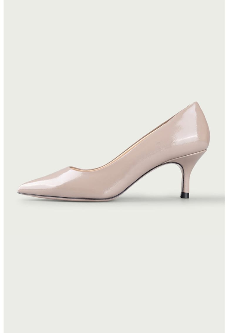 Pantofi de piele cu varf ascutit Julie - Roz prafuit