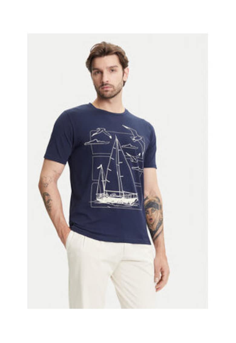 Tricou Barbati - Bleumarin - 95% bumbac - 5% elastan