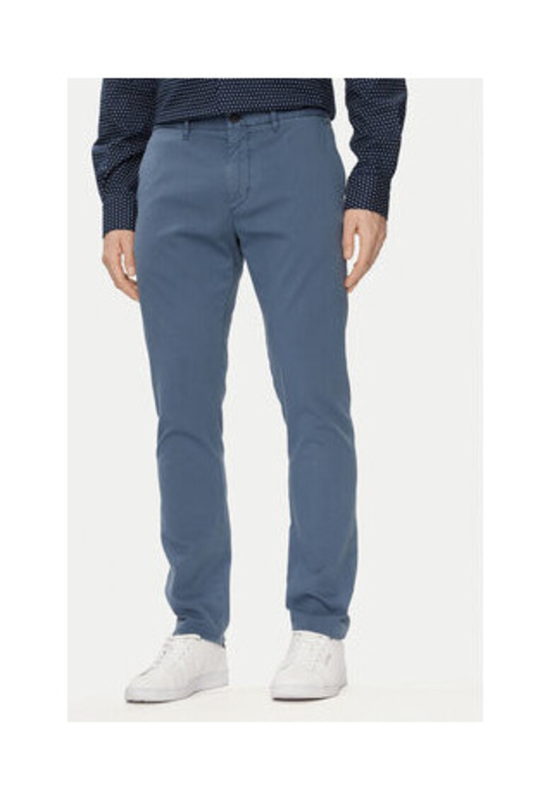 Pantaloni chino barbati - Albastru - 60% bumbac organic - 37% bumbac - 3% elastan - 33/32