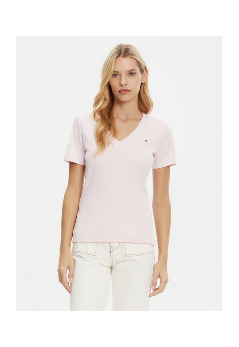 Tommy Hilfiger Tricou Dama - Roz - 100% bumbac -