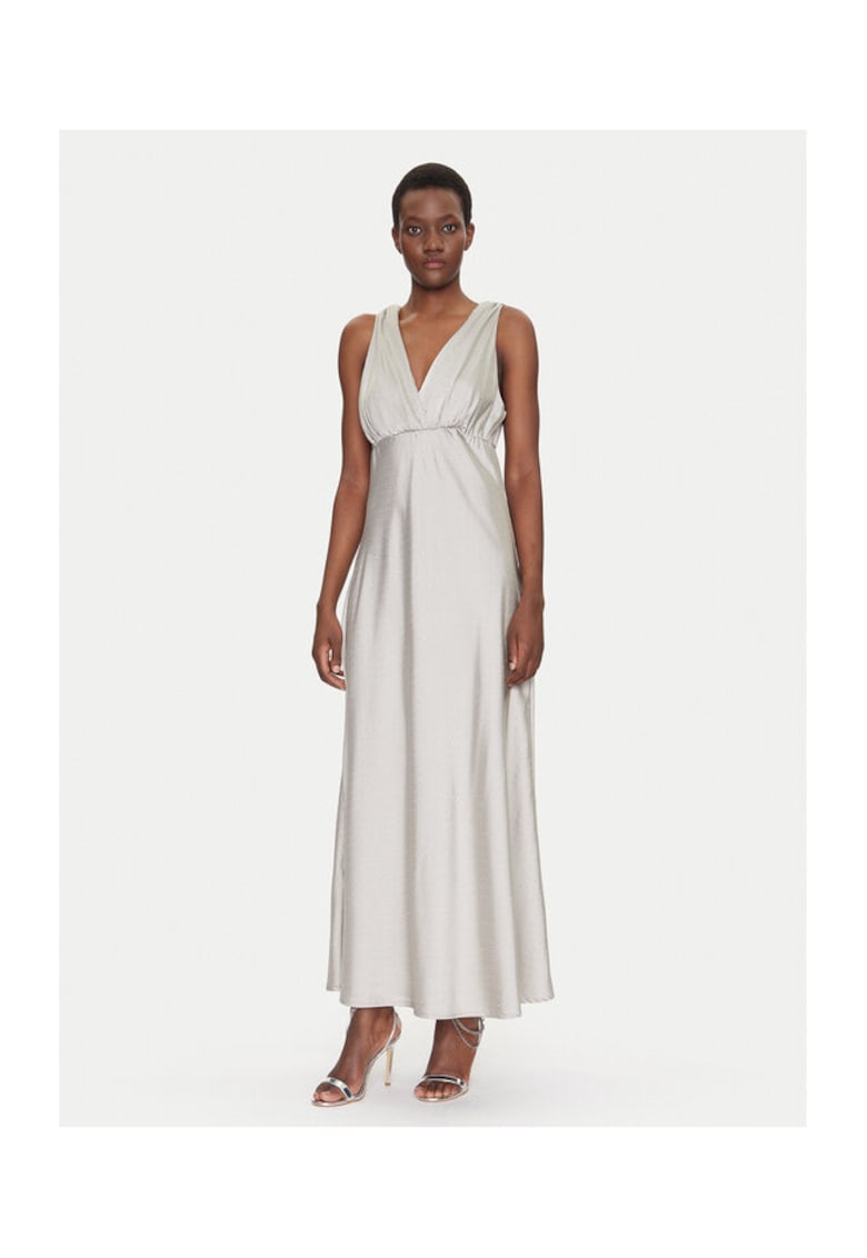 Rochie de seara - argintie - 100% poliester