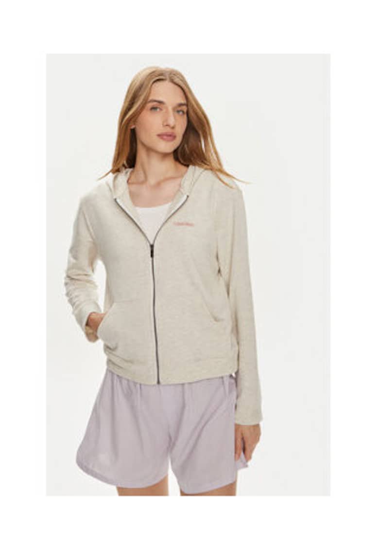 Hanorac dama - Ecru - bumbac/poliester reciclat/elastan