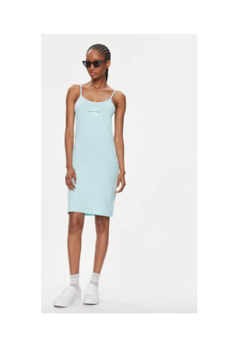Rochie de vara - albastru deschis - bumbac 95% - elastan 5% -
