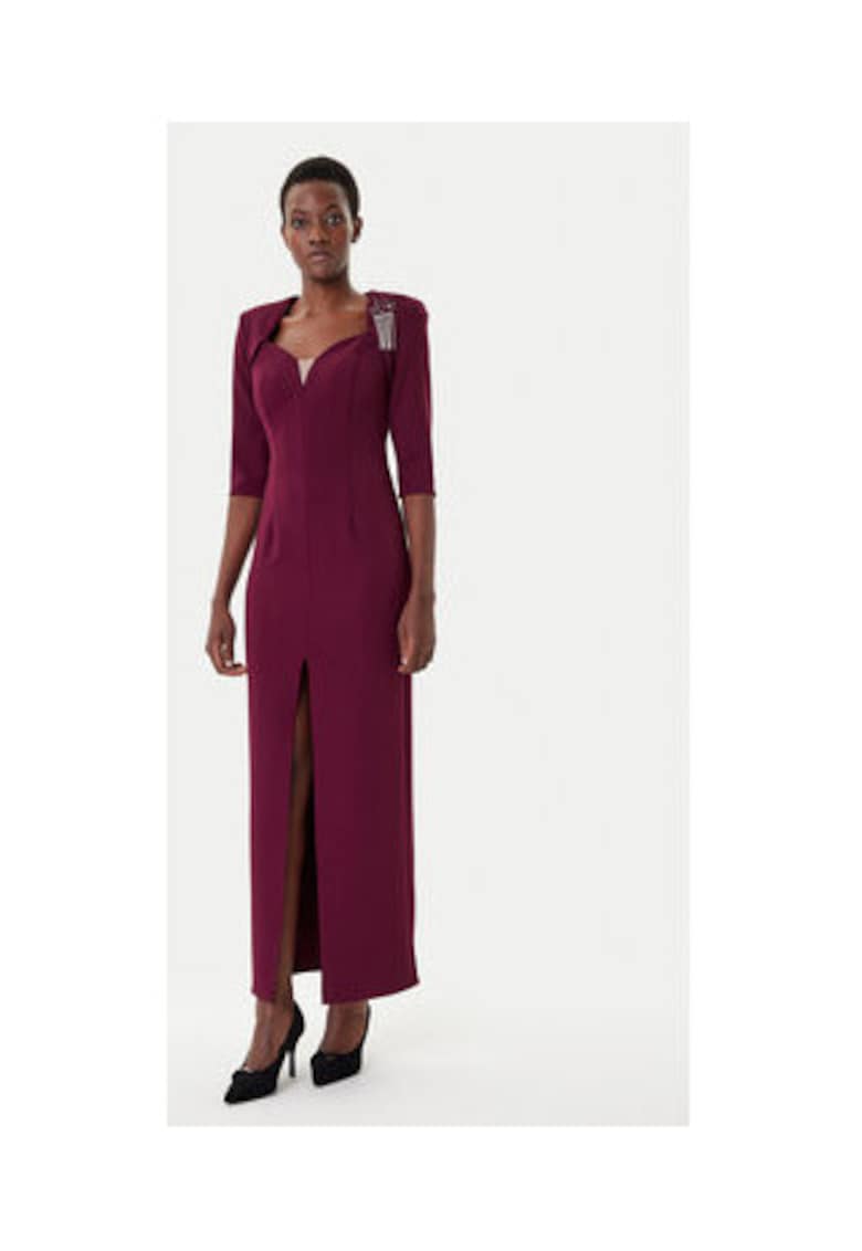 Rochie de seara - bordeaux - poliester - elastan -
