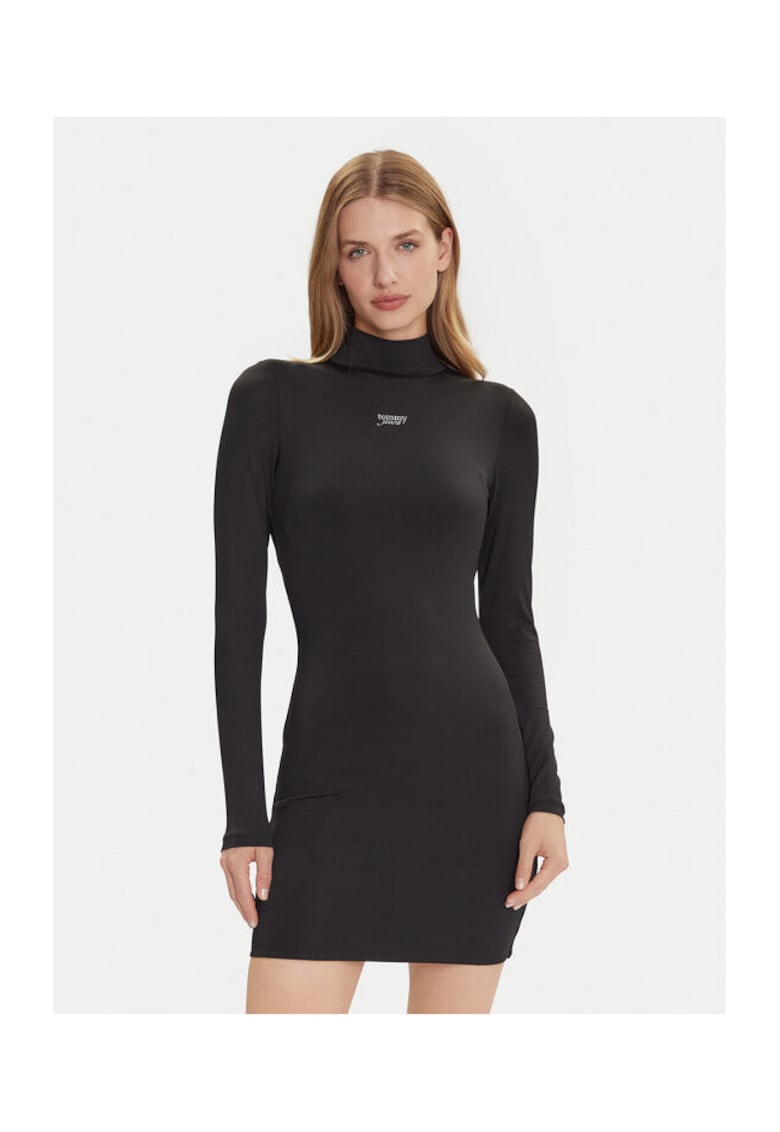 Rochie de zi - neagra - 95% nailon reciclat - 5% elastan -