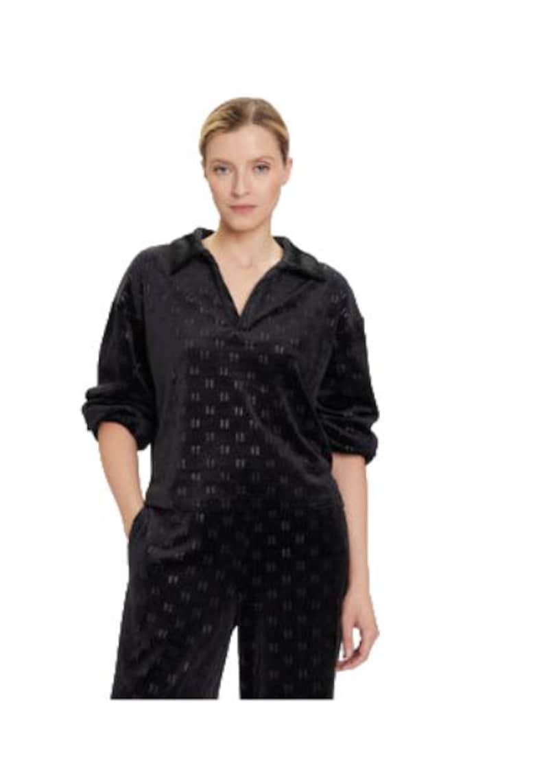 Bluza dama - poliester/elastan - negru -
