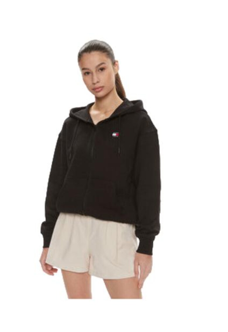 Hanorac dama - bumbac - negru -