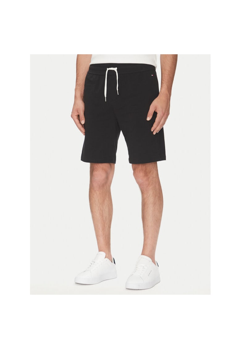 Pantaloni scurti Barbati - Negru - 57% bumbac organic -38% bumbac - 5% elastan