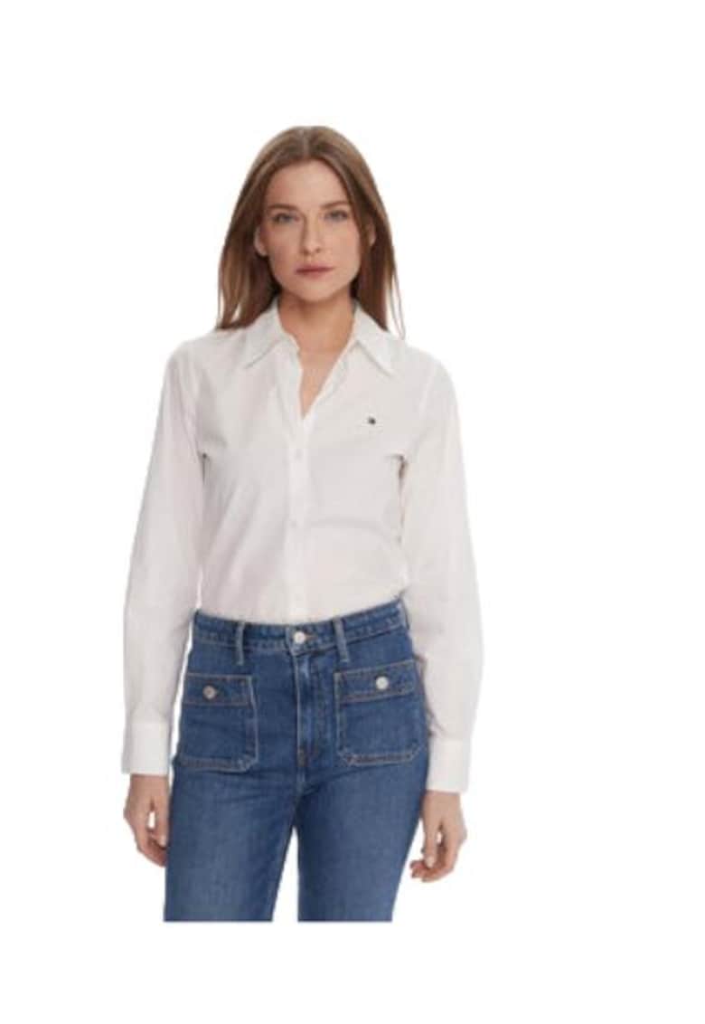 Camasa dama - bumbac/elastan - alb -