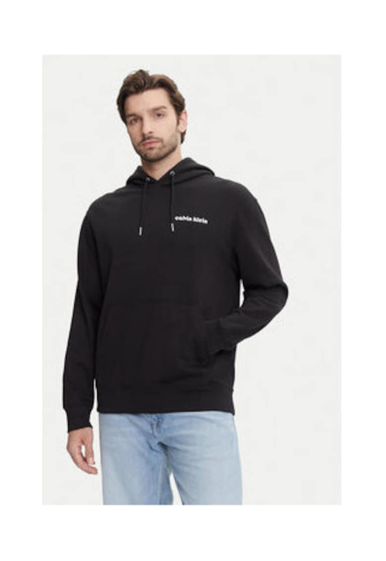 Hanorac barbati - negru - bumbac/poliester reciclat -