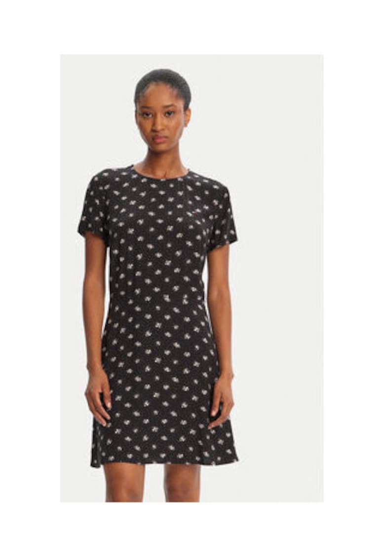 Rochie casual Dama - Negru - 100% viscoza -