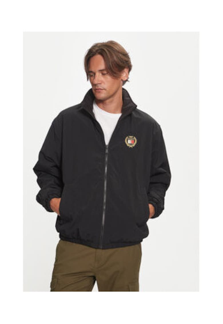 Geaca de tranzitie - neagra - 100% nailon reciclat -
