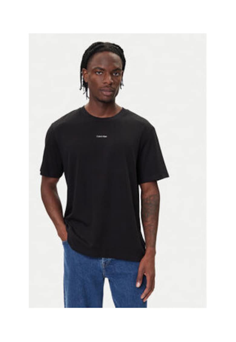 Tricou barbati - negru - 95% bumbac - 5% elastan