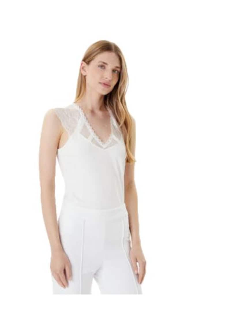 Morgan Tricou dama - poliamida/viscoza/elastan - alb