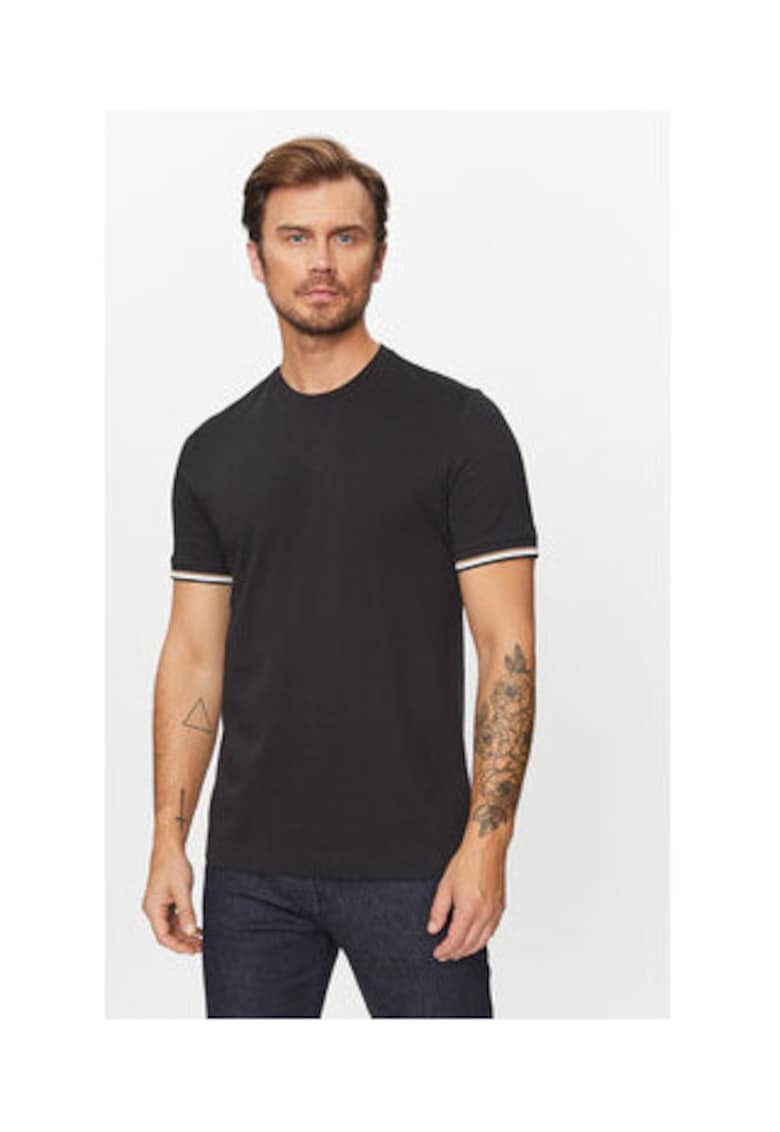 Tricou barbati - negru - 100% bumbac -