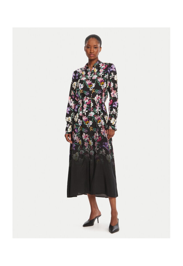 Rochie camasa Dama - Negru - 100% viscoza