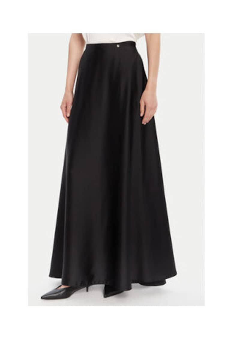 Fusta trapez - neagra - 97% poliester - 3% elastan