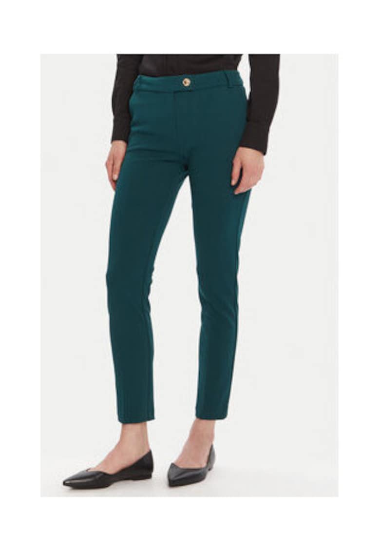 Pantaloni dama - verde - poliester - elastan - Verde