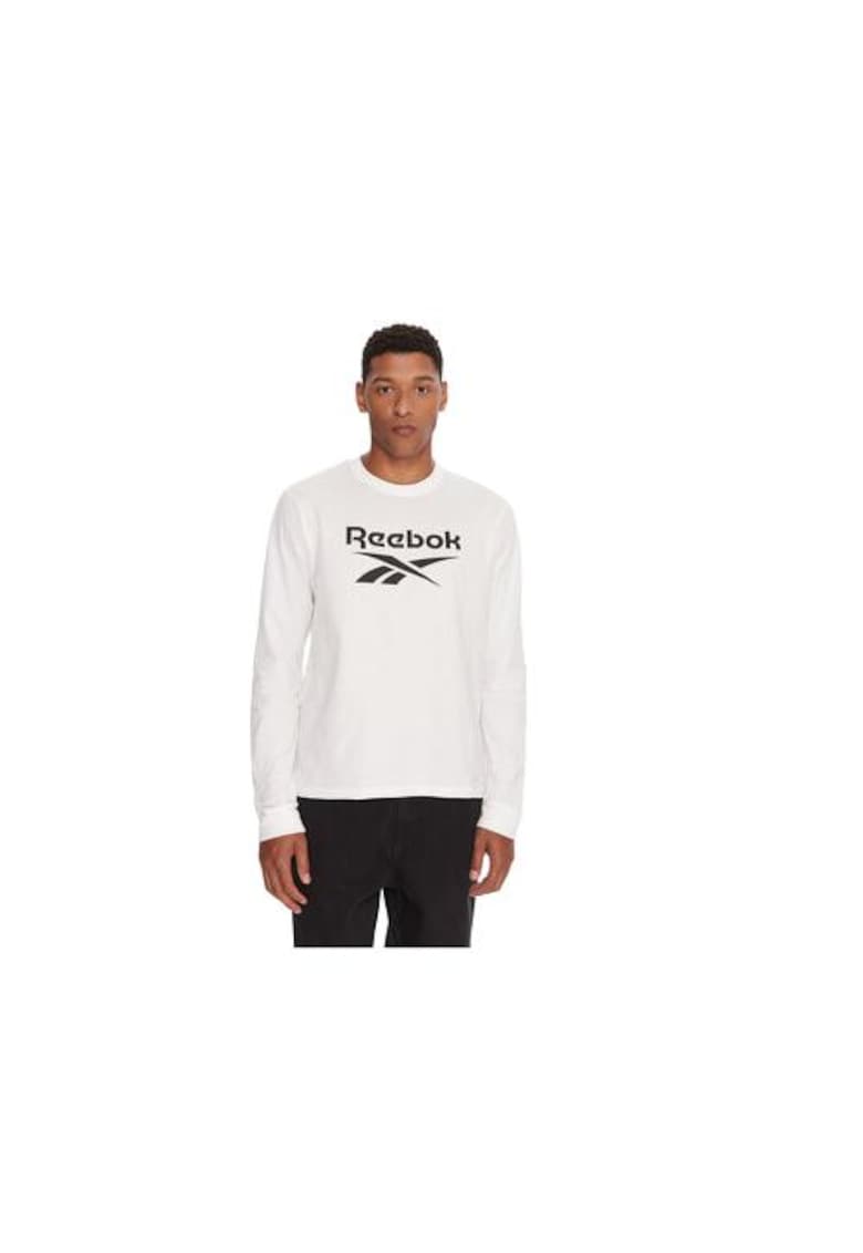 Bluza sport barbati - bumbac - negru/alb