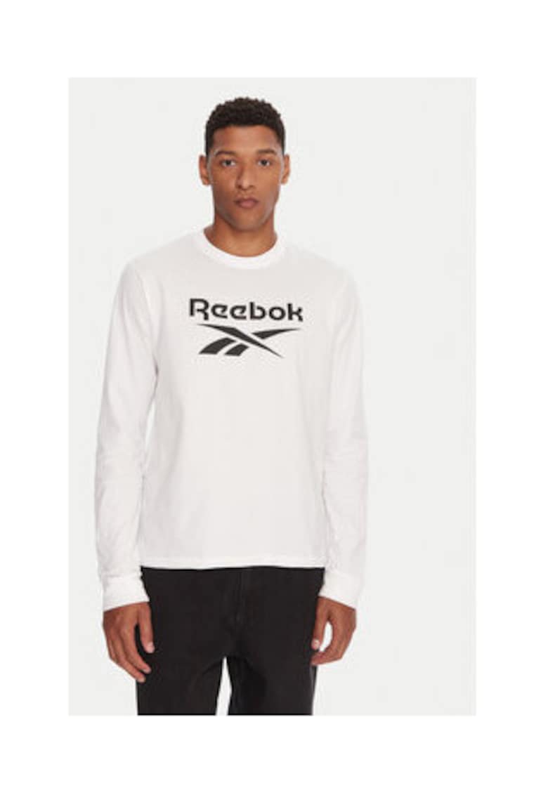Bluza pentru barbati - cu maneca lunga - bumbac - alb -