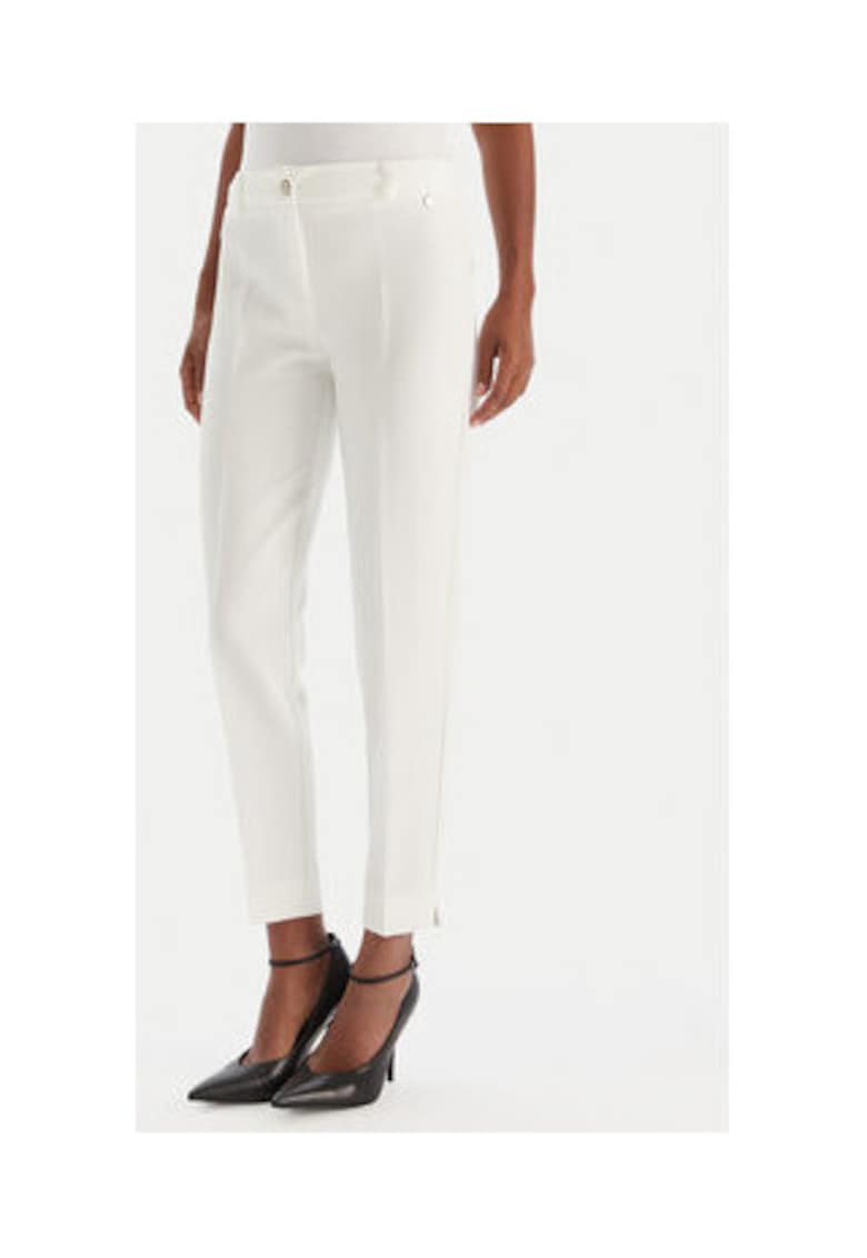 Maryley Pantaloni dama - alb - 90% poliester - 10% elastan - Alb