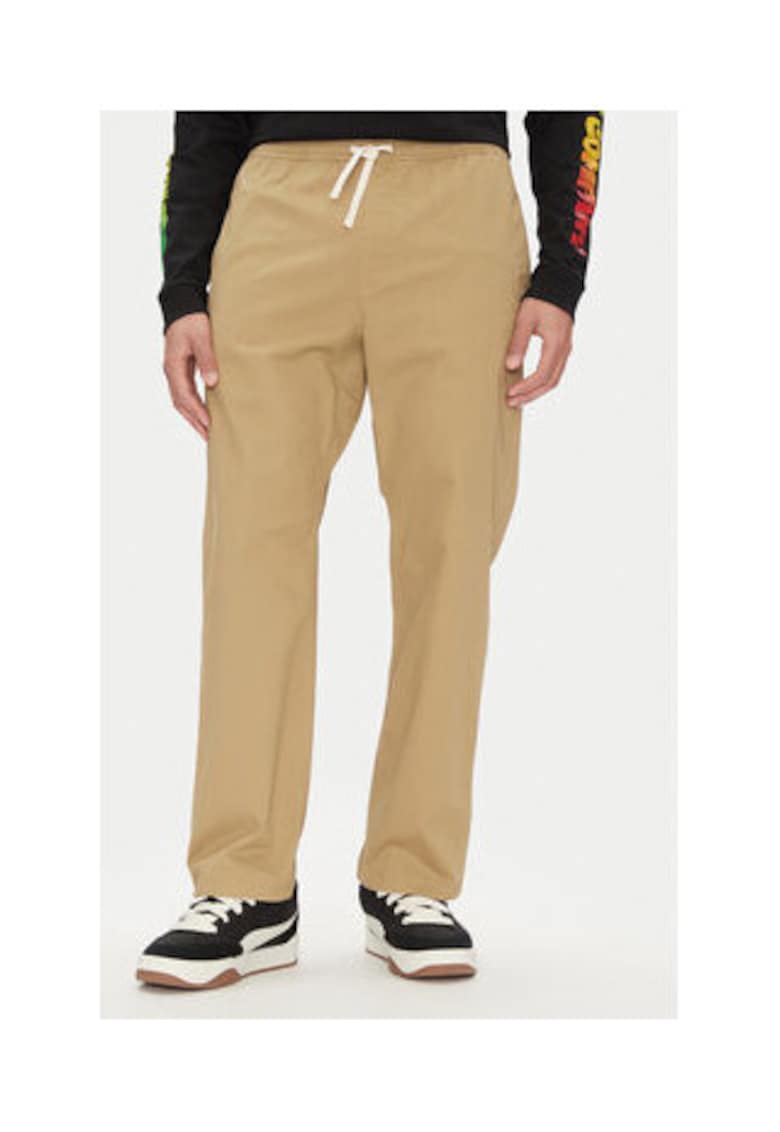 Pantaloni barbati - bumbac/elastan - bej -