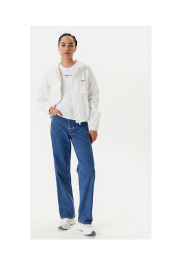 Jacheta de vant Dama - nailon - ecru -