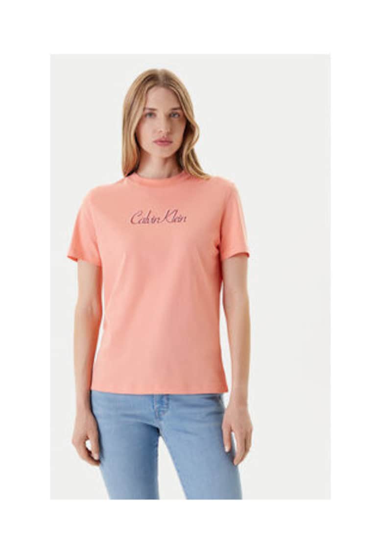 Calvin Klein Jeans Tricou dama - portocaliu - bumbac