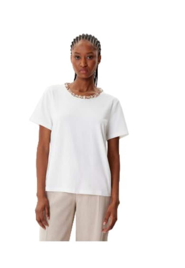 Morgan Tricou dama - bumbac/poliester/elastan - alb