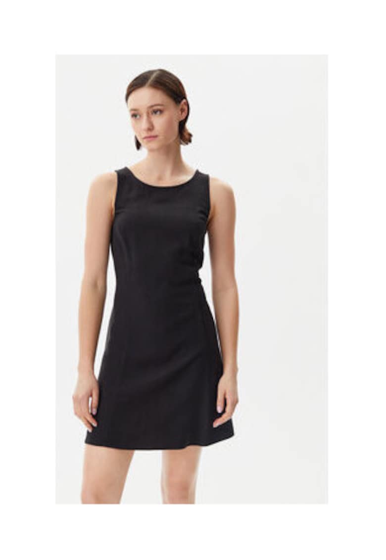 Rochie casual Dama - Negru - 93% viscoza - 7% poliester