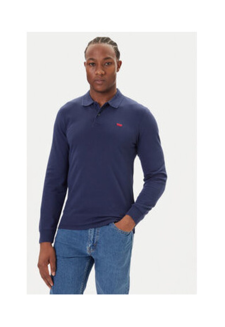 Bluza Polo barbati - bleumarin - bumbac - Bleumarin
