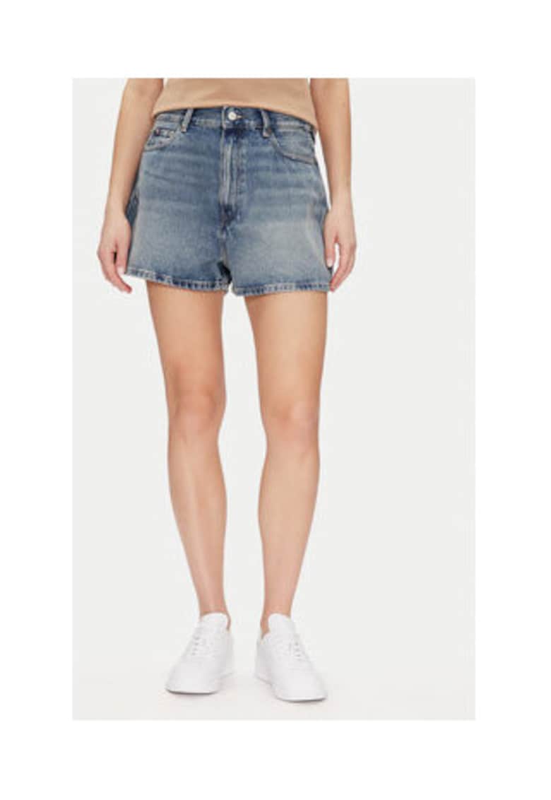Pantaloni scurti din denim - albastru - material sintetic