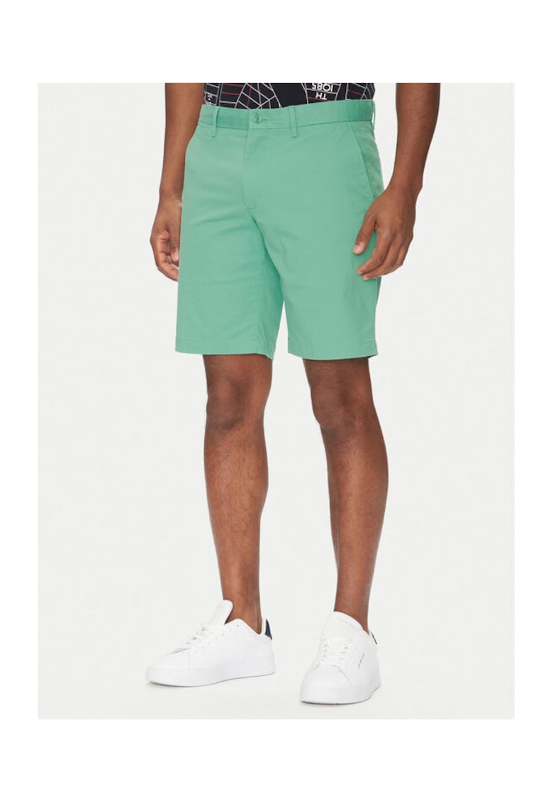 Pantaloni scurti Barbati - Verde - 50% bumbac organic - 47% bumbac - 3% elastan - Verde