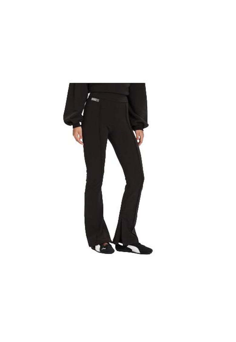 Pantaloni sport dama - negru - 64% bumbac - 27% bumbac reciclat -