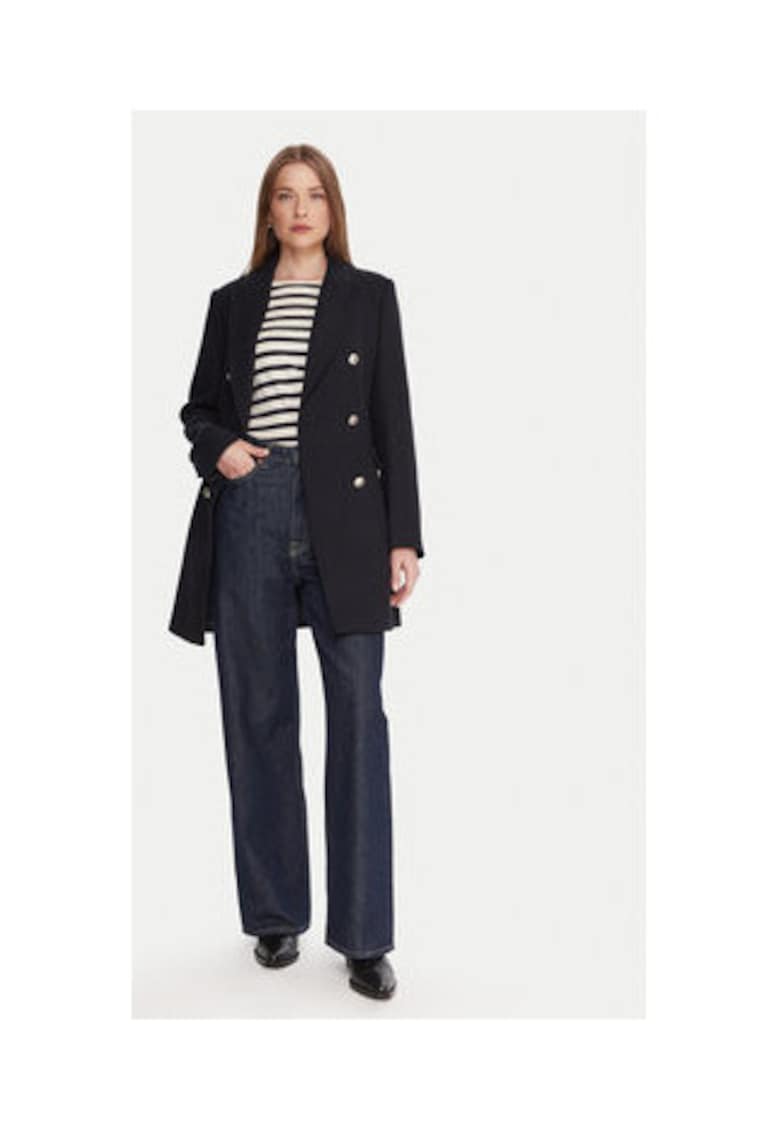 Palton de tranzitie - bleumarin - 72% poliester - 22% lana -