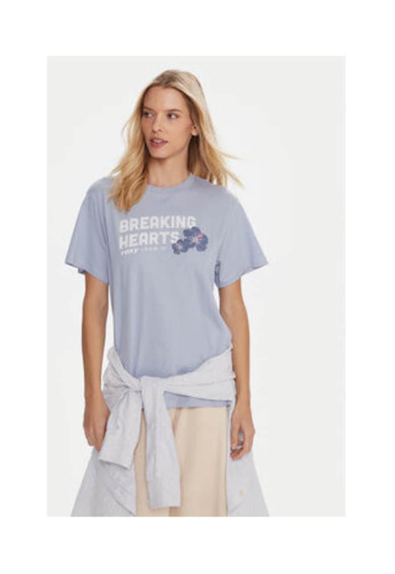 Tricou pentru dama - Bumbac organic - Albastru