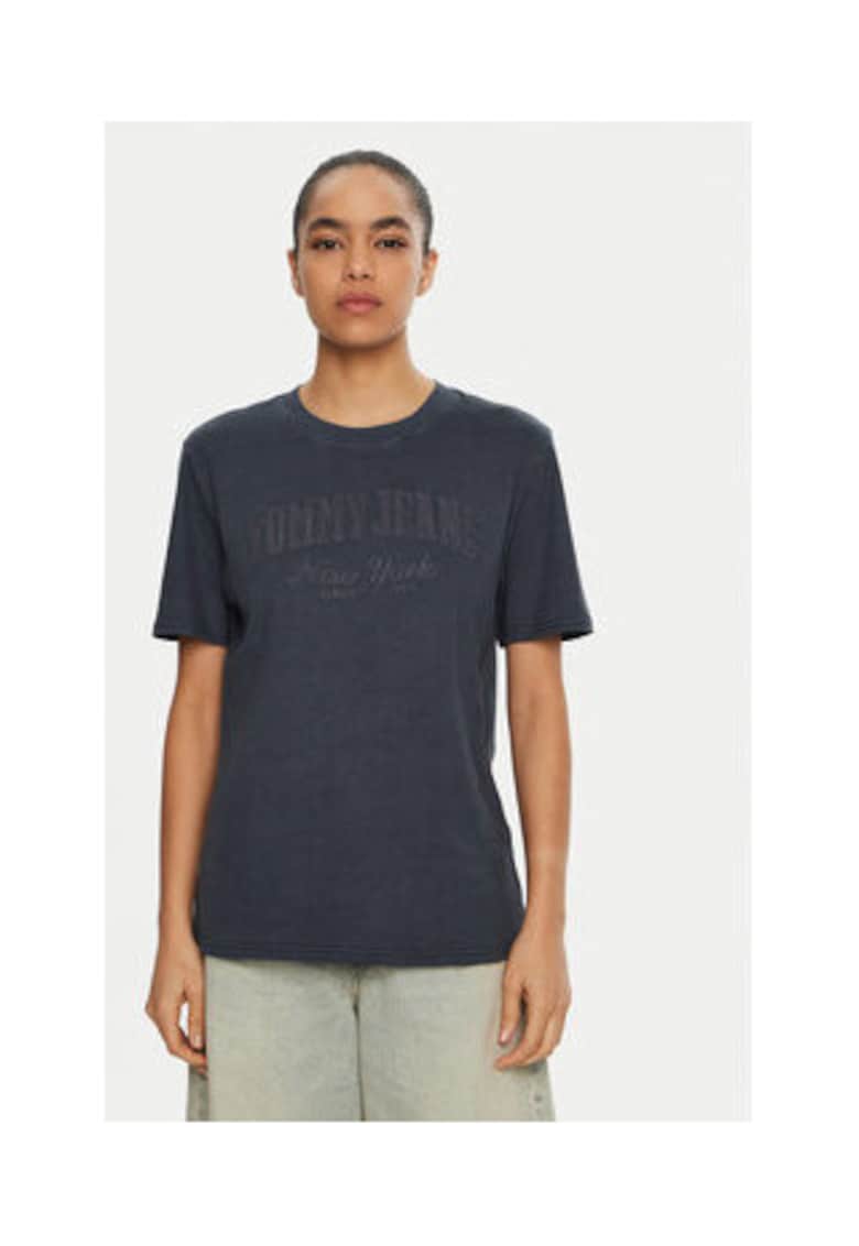 Tommy Jeans Tricou Damskie - bleumarin - 100% bumbac -