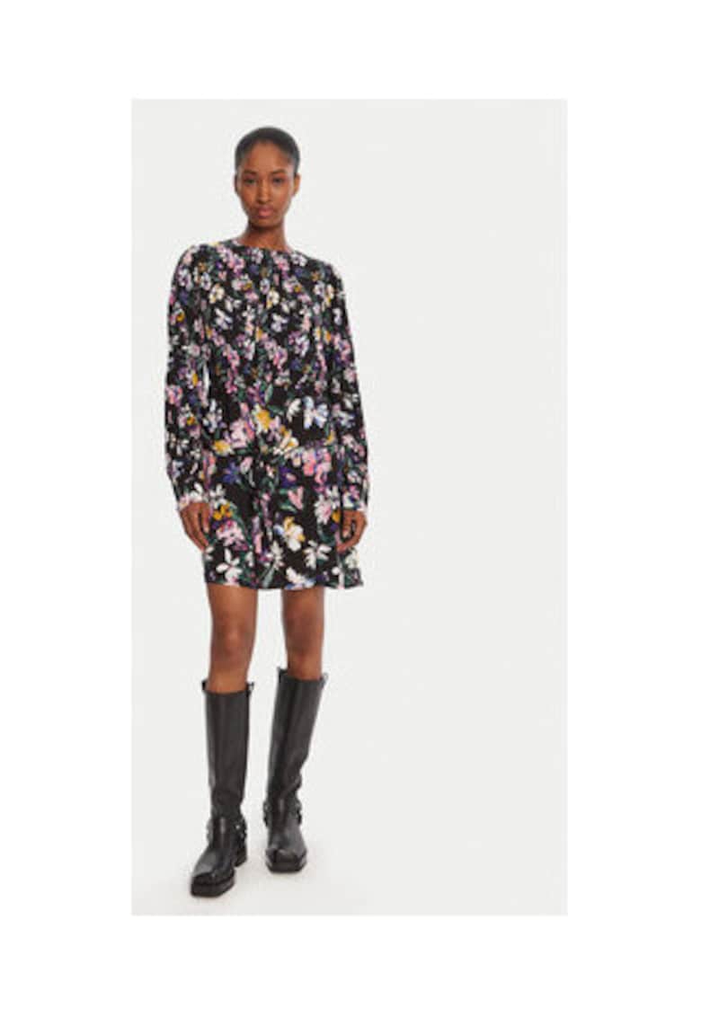 Rochie casual Dama - negru - 100% viscoza