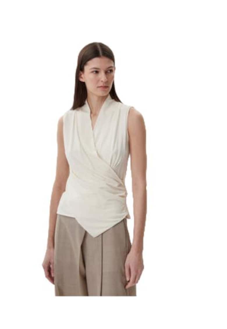 Tricou dama - viscoza/elastan - ecru -
