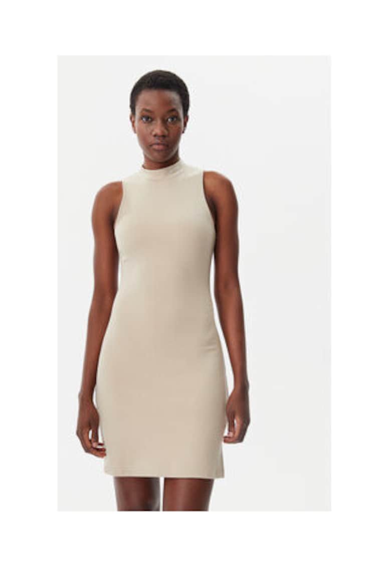 Rochie bej - 66% viscoza - 30% poliamida - 4% elastan - Bej
