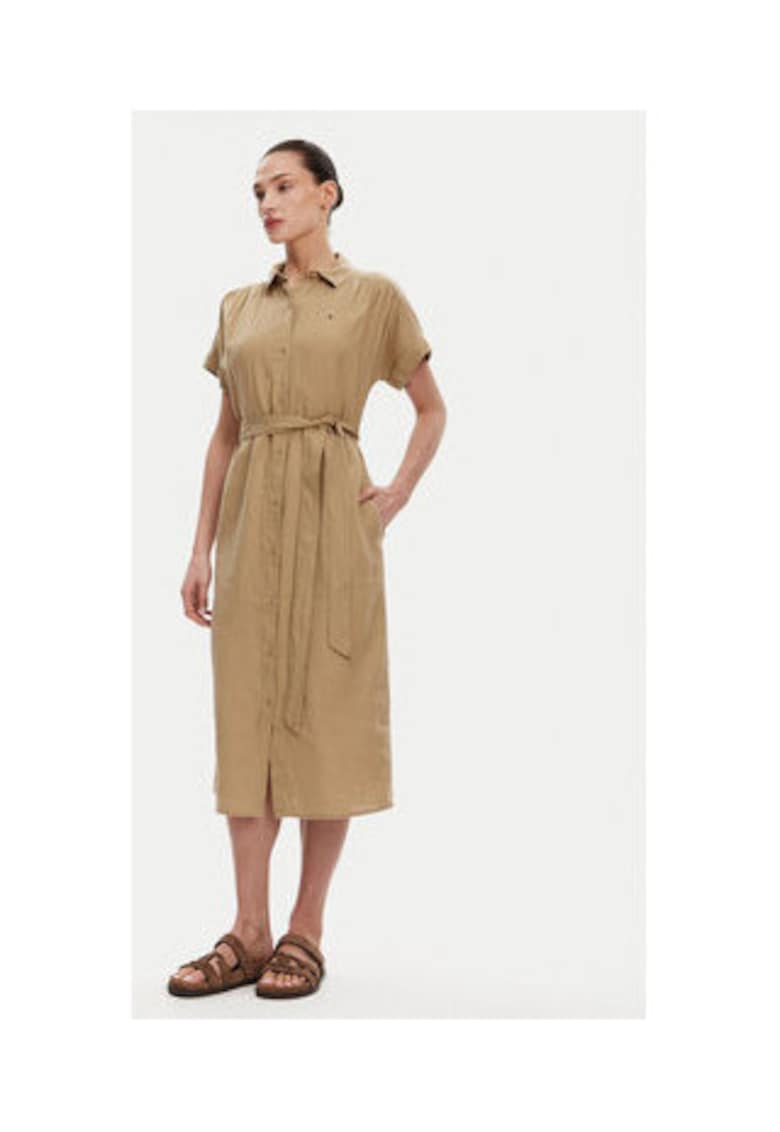 Tommy Hilfiger Rochie camasa Dama - bej - 100% in