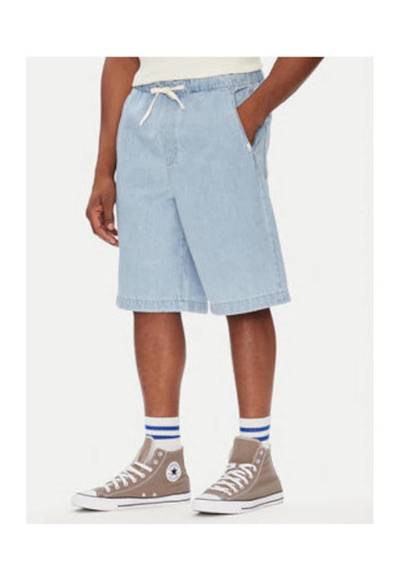 Pantaloni scurti barbati - denim/bumbac - albastru -