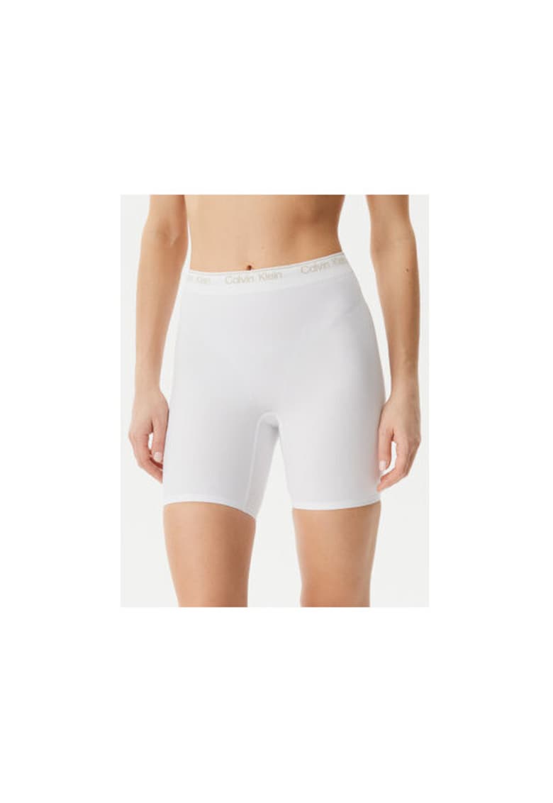 Pantaloni scurti sport dama - elastan/poliamida/bumbac/poliester - alb -