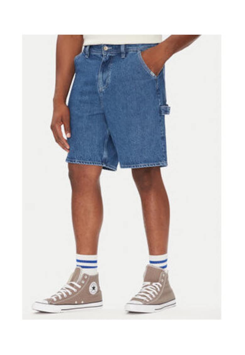 Pantaloni scurti pentru barbati - bumbac - albastru