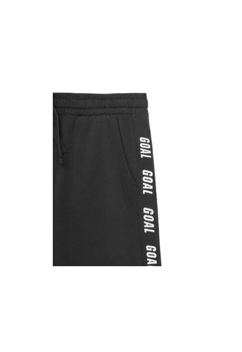 Pantaloni scurti sport baieti - bumbac - negru - 135-140cm